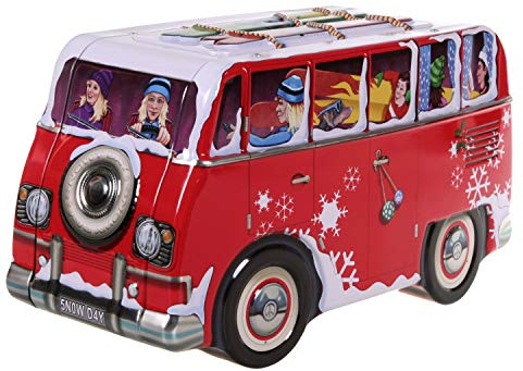 stylebox Plåtburk camper 23 cm skidor kakburk dekorativ låda bil röd