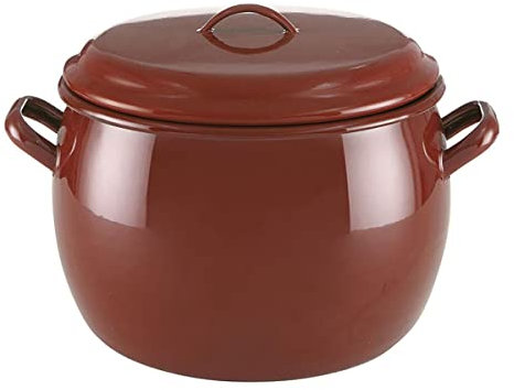 Quid Clasico Esmalte Olla Abombada Esmaltada 36cm - 28l Acero Carbonatado Apto Vitrocerámica Apto Inducción Antiadherente