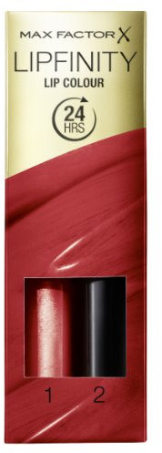 Max Factor Lipfinity Lip Colour Hot 120 – Kussechter Lippenstift mit 24h Halt ohne auszutrocknen, mit intensiver Farbabgabe, präzisem Applikator & intensiv pflegendem Gloss-Top Coat