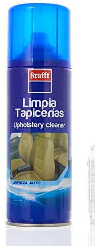 Krafft Limpia Tapicerías Coche Profesional, Espuma Limpieza Coche Interior en Seco, Alfombras y Moquetas 400ml