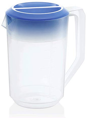 WAS 9306 180 Verre doseur en polypropylène avec graduation de 100 ml Rouge/bleu/vert 1,8 l 13 cm Ø 20 cm