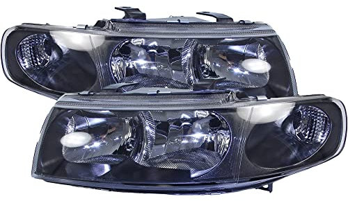 BESTPRICE 2x Hauptscheinwerfer vorne links + rechts H1 / H7 Frontscheinwerfer ohne Stellmotor, Kompatibel mit SEAT LEON (1M1), TOLEDO II (1M2)
