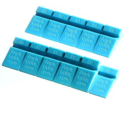 Wedgek AGM Angle Wedges for Sharpening Knives 10 to 20 degrees, Blue