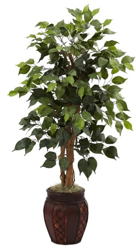 Nearly Natural 44in. Ficus Tree with Decorative Planter
