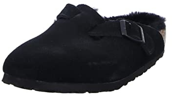 Birkenstock Classic Boston Lammfell 259881, Clogs, Schwarz (Schwarz 49), 42 EU (8 UK)