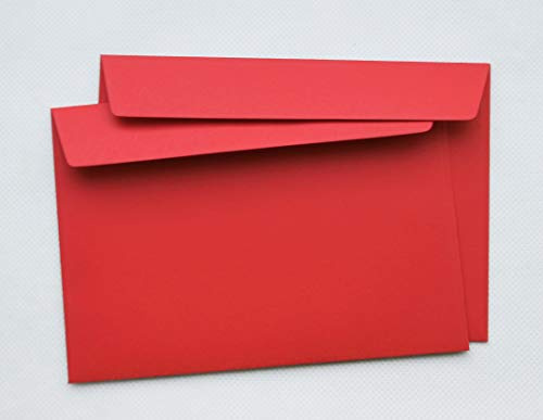 Briefumschläge DIN C4 229 x 324 mm rot 120g/m² ohne Fenster haftklebend (406A) (100)