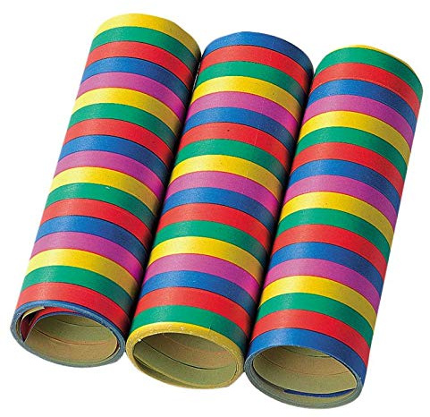 Idena Luftschlangen - 20 Pakete 3er Set - 18 Abrisse / 4m