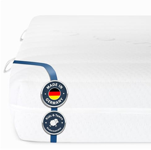 BMM Kindermatratze UpMat 90x200cm H2 für Hochbetten/Kaltschaummatratze Öko-Tex Zertifiziert/für alle gängigen Hoch-Betten/Matratzen produziert in Deutschland