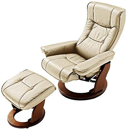 Presidente robas Lund Comfort Hamilton con el taburete de cuero marrón / Negro / crème 83 x 85-110 x 105 cm 64026BN5