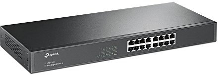 TP-Link TL-SG1016 Switch 16 Porte Gigabit, 10/100/1000 Mbps, Montaggio su Rack, Plug & Play, 802.1p/DSCP QoS, Involucro in Metallo Resistente, Installazione Facile, Tecnologia Green Ethernet