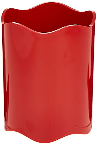 Durable 1701235080 Porta Penne Trend, Ottimale per Penne, Forbici, Diametro 80 mm, Altezza 102 mm, Rosso