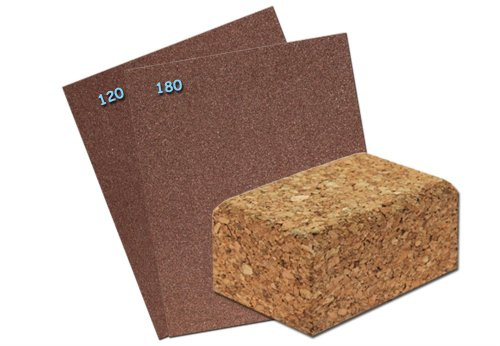 Corvus A600057 Mini Sanding Block with Abrasive Sheets - Brown