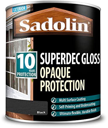 Sadolin 1 Litre Superdec Gloss Opaque Woodstain Black