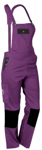 Fashion Sécurité 82660102 Pep's Dungarees, Violet/Black, Size L - 44/46