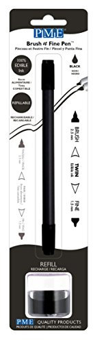 PME PE042 Edible Ink Brush and Fine Pen Black