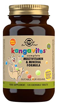 Solgar Kangavites Tropical Punch Complete Multivitamin and Mineral Formula Chewable Tablets - Pack of 120 - 28 Active Ingredients - Supports a Healthy Lifestyle - Vegan and Gluten Free