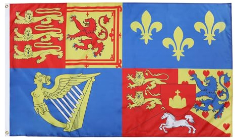 AZ FLAG Bandiera reale del Regno Unito Casato di Hanover 150x90 cm | reale del Regno Unito Casato di Hanover 1714-1801 Uso interno ed esterno bandiera decorativa storica britannica