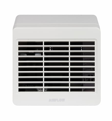 Airflow Extractor de Baño Loovent TM01 – 100 mm/4” con Temporizador Ajustable 5–45 min – Diseño Centrífugo, 31 l/s, Clapeta Antirretorno, Aprobado TÜV – Garantía 3 Años