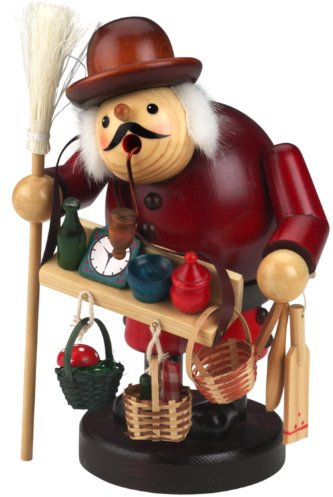 Unbekannt Räuchermännchen, Rauchfigur, Weihnachten, Motiv: Händler 20 cm hoch