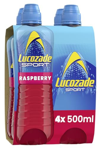 Lucozade Sport Body Fuel - Raspberry 4x500ml| Isotonic sports drink, with Electrolytes and Vitamin B3 | Still | Bursting with Flavour