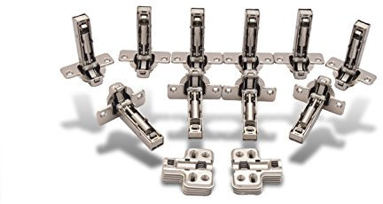 10 x Topfband Eckanschlag Topfbänder mit Dämpfer + Kreuzplatte Scharnier Scharniere Topfscharniere Grosshandel mit schrauben 19mm