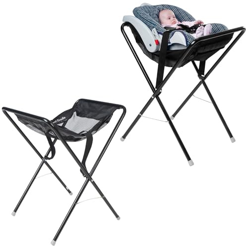 Koala Kare Infant Seat Kradle – Secure, Table-Height Infant Carrier Holder with Tubular Steel Legs, Foldable & Compact Design, Machine-Washable Mesh (Model KB115-02)