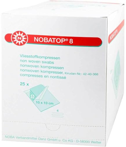NOBATOP 8 Kompressen 10x10 cm steril 25X5 St