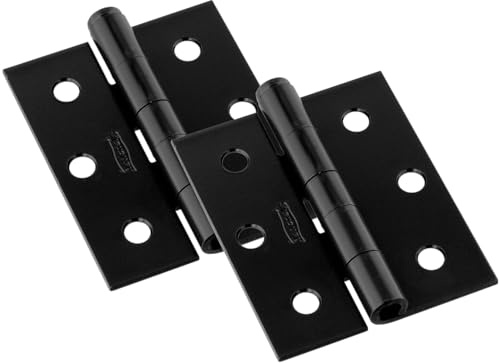 National Hardware N115-451 Screen/Storm Door Hinges, Black, 3-by-2-1/2-Inch