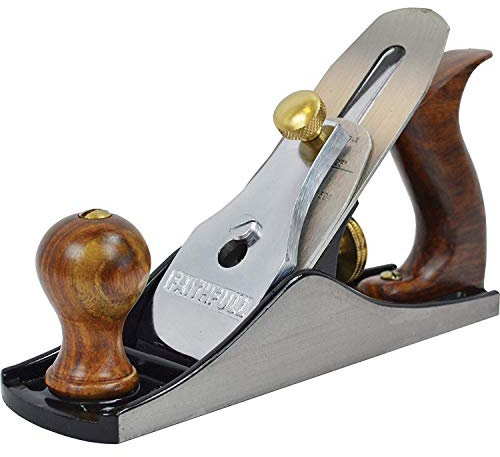 Faithfull Schlichthobel Nr. 4 – Präzisionsgefertigter Holzhobel aus Gusseisen für Hart- und Weichholz, Oberflächenbearbeitung, Tischlerarbeiten und allgemeine Zimmereiarbeiten