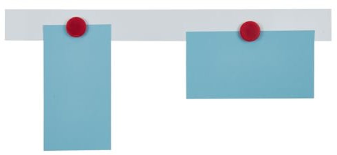 FRANKEN Magnethaftleiste, selbstklebend, 50 x 5 cm, weiß, Kunststoff, 10 Stück, ST1350