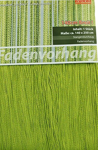 Fadenvorhang ca. 140x250 cm modisch & aktuell Farbe (Grün)