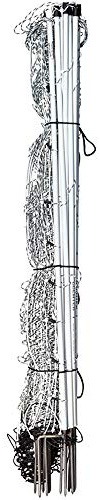 Premier 1 ElectroStop® 42H x 164'L Portable Electric Fence with Built-in Double Spike Posts for Extra Stability | White/Black Fence for Sheep & Goats