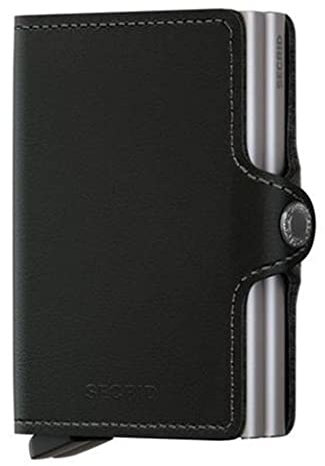 Secrid Twinwallet Original Kreditkartenetui Black aus Aluminium, Maße: 10,2 x 7 x 2,5 cm, to-Black