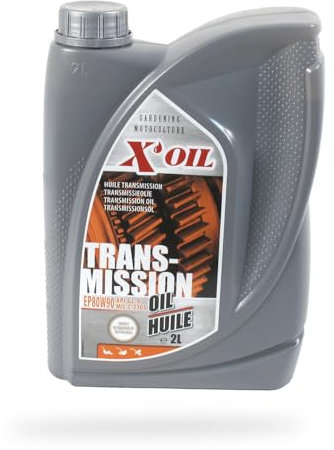 X'OIL - Huile Transmission 80W90 (API GL4, MIL-L 2105) - Pour Tondeuse Autoportée, Tracteur Tondeuse, Motoculteur - 2 Litres, Noir