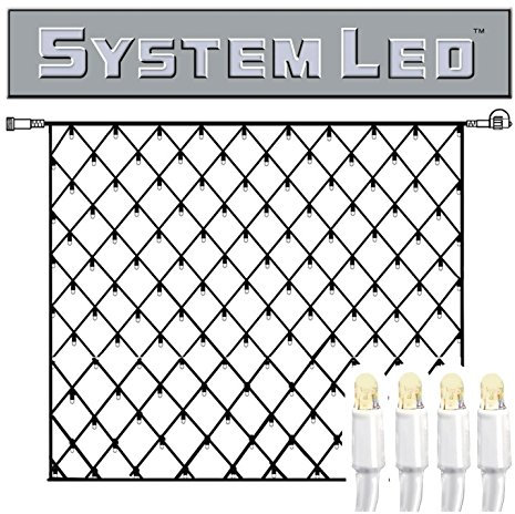 Star System LED  Netz-Extra, 192-teilig, Kabel: weiß 3 m x 3 m, outdoorVierfarb-Karton, warm weiß 466-16-33
