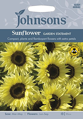 Johnsons 12895 Flower Seeds, Sunflower Garden Statement, Yellow