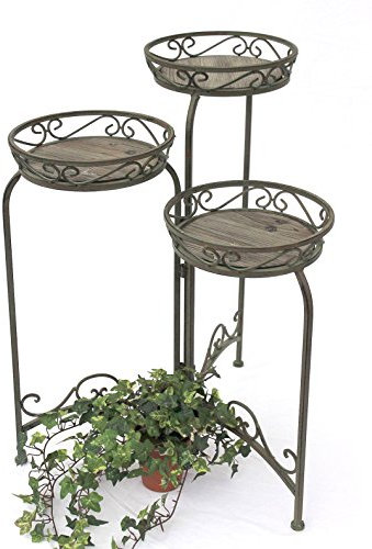 DanDiBo Ambiente Flores Pasos de 11136 Málaga 72 cm Soporte de Flor con 3 cestas de Taburete Flores Taburete