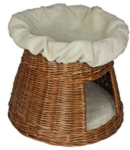 Animal-Design: Katzen-Haus/Turm/Höhle, Plüsch-Einlage waschbar Ø ca. 50 cm