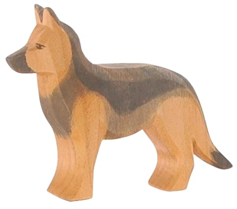 Ostheimer 10506 Schäferhund stehend aus Holz Höhe 8,5cm aus der Serie Familie & Bauernhof handbemalt