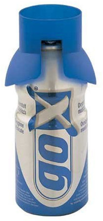 1 Canette goX de 4L d'Oxygène Pur Concentré à 99.5% , avec Masque Inhalateur A Respirer. Pour Augmenter L'Endurance, La Récupération, L'Acuité Mentale. Bidon Léger, Facile à Transporter