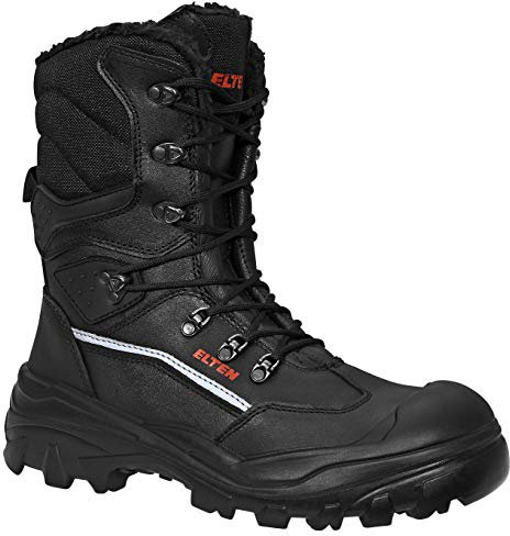 ELTEN Sicherheitsschuhe Eric S3S CI, Damen und Herren, Leder/Textil, Stahlkappe, robust 44, Schwarz