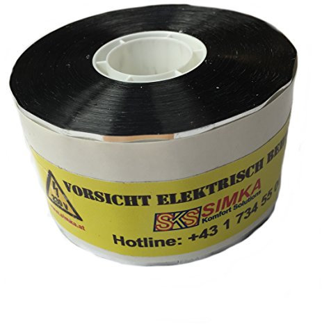 SKS24 Aluminium-Klebeband für Rohrbegleitheizung, optimale Befestigung und Wärmeverteilung, 50mm x 100m, Weichmacherfrei, UV-beständig