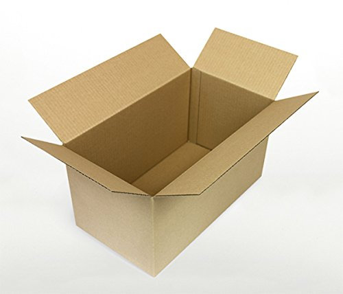 OfficeKing® 400 x Faltkartons 360 x 200 x 200 mm | variable Höhe bei 100 mm | Marken-Qualität Versandverpackung Versandkarton Karton Kartonverpackung Paket braun