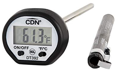 CDN Waterproof Instant Read Digital Thermometer | NSF Certified | ProAccurate® | 5 Stem with Protective Sheath | For Meat, Poultry, Candy | Easy One-Button Operation | DT392