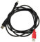 StarTech.com 6 ft USB Y Cable for External Hard Drive, USB A to Mini B, USB Cable, USB (M) to Mini-USB Type B (M), USB 2.0, 6 ft, Black