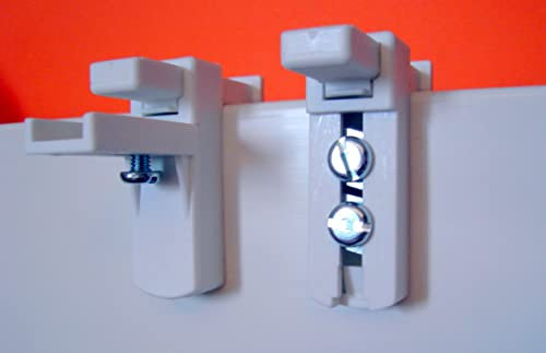 Gardinia Fensterrollo-Klemmträger, Weiß, Kunststoff, Werkzeugfrei, 1 Paar, für Fenster bis 2,5 cm, kinderleichte Montage