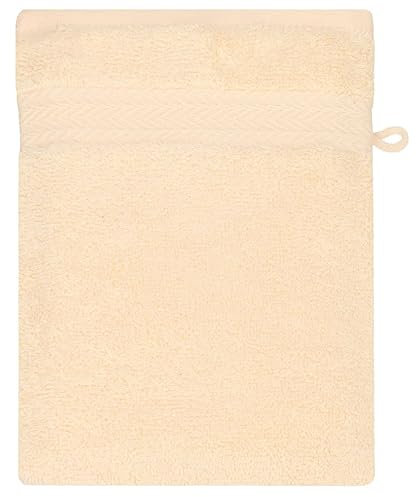 Betz Manopla de baño Guante para lavarse 100% algodón tamaño 16x21 cm con Colgador de cordón Premium de Color Beige