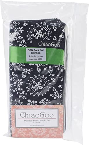 ChiaoGoo Bambus Strumpfstricknadeln Set 15 cm Patina Nadelspiel für Socken und feine Strickarbeiten 1 Stück