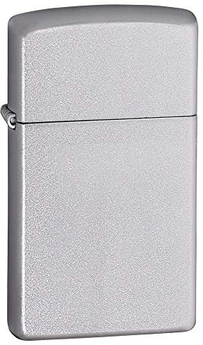 Zippo Briquet tempête – Design Fin satiné chromé, Modèle de Base – Rechargeable – Réutilisable – Design Coupe-Vent – Boîte Cadeau – Fabriqué aux États-Unis