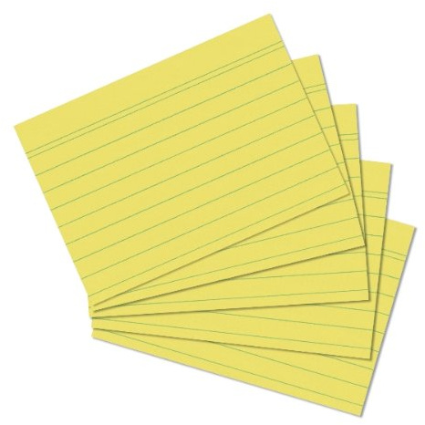 500 Karteikarten in A7 gelb liniert von Herlitz [Sparpaket]